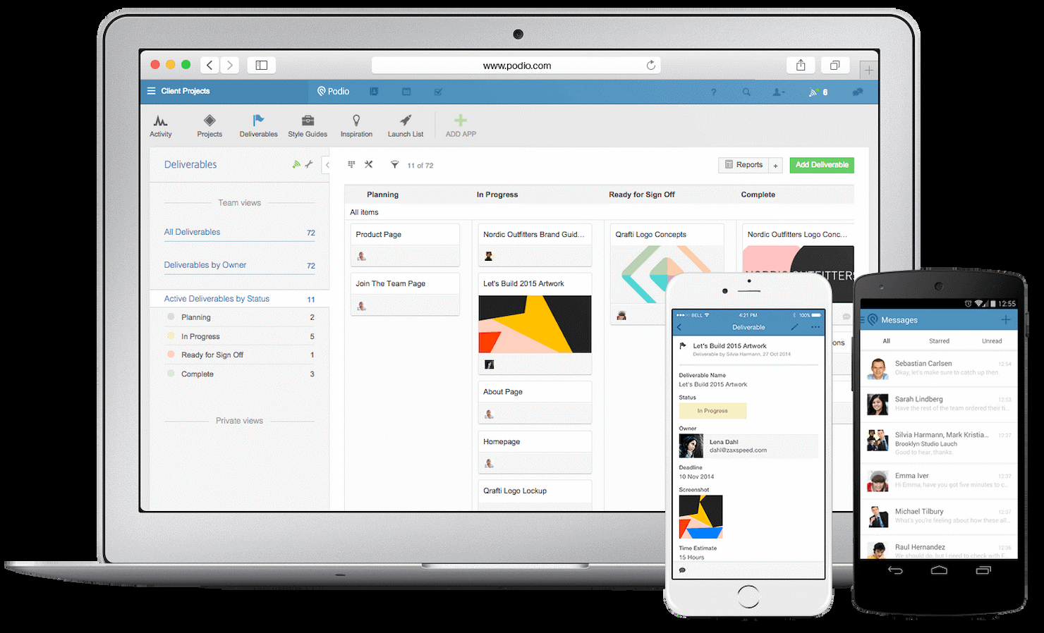 Podio screenshot - 20 Beste Projektmanagement-Software mit Salesforce-Integration