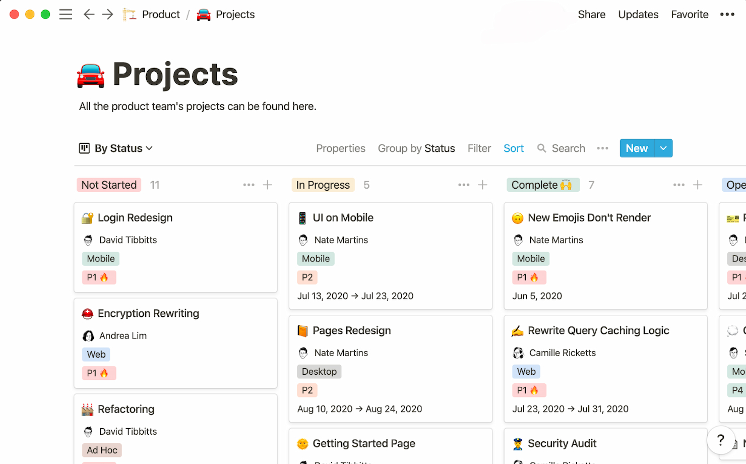 Notion screenshot - 25 Meilleurs Logiciels de Gestion de Projet Intégrés à Slack 2026