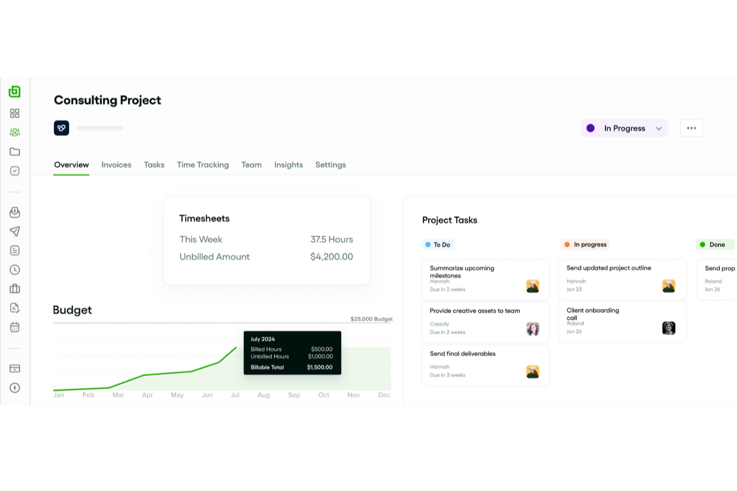 Bonsai Agency Software screenshot - 10 beste Projektbudget-Software im Test 2026