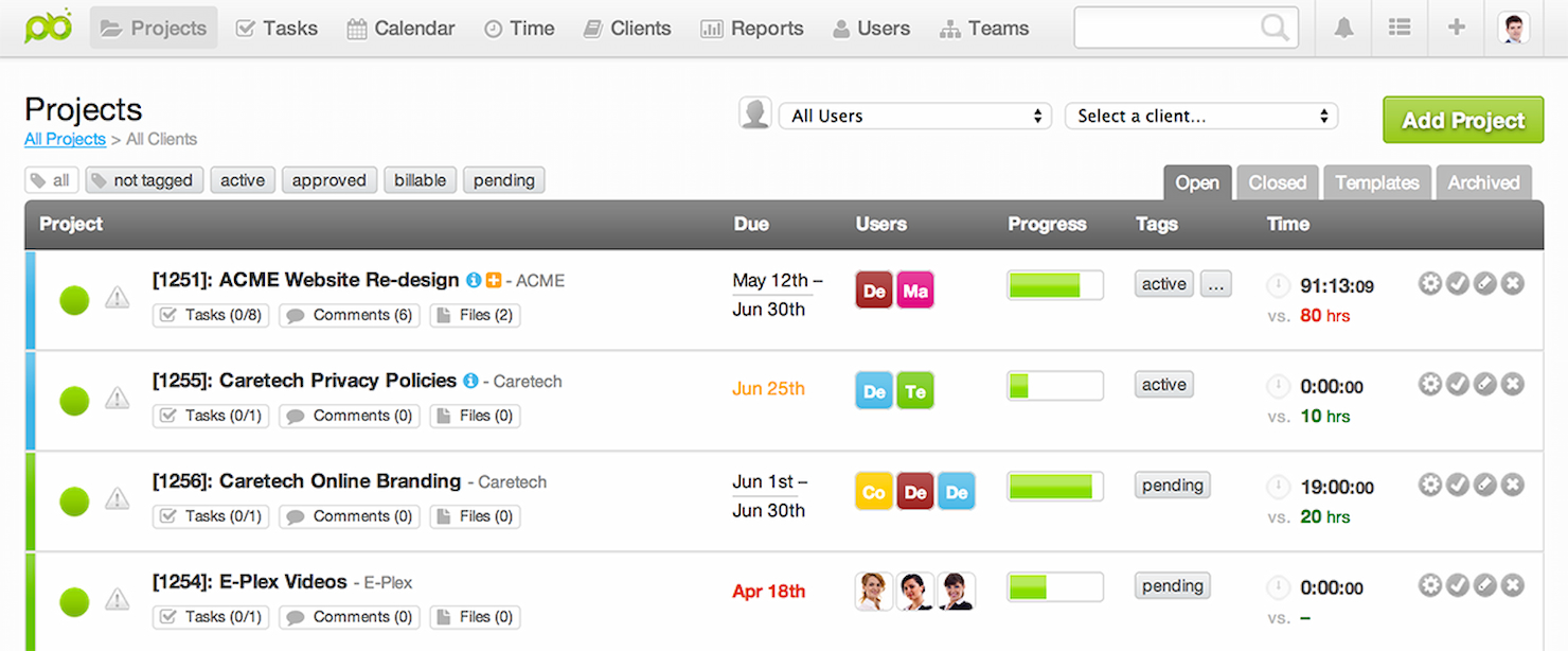 ProProfs Project screenshot - 20 Meilleurs Logiciels de Gestion de Projets Juridiques en 2026