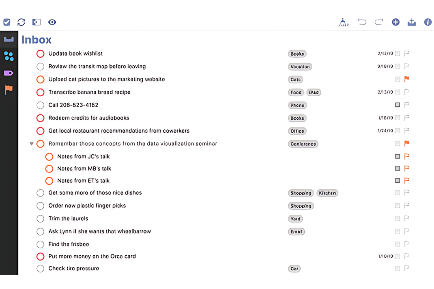 OmniFocus screenshot - Die 10 besten Softwarelösungen für persönliches Aufgabenmanagement im Test 2026
