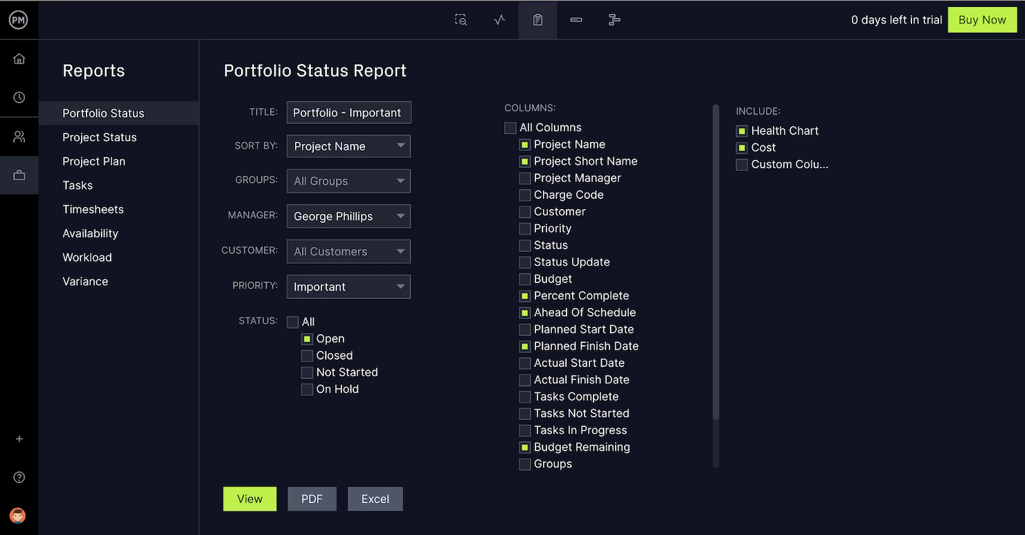 ProjectManager screenshot - Los 10 mejores programas de gestión de tareas para equipos analizados en 2026