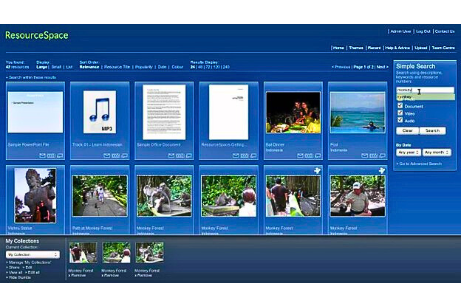 ResourceSpace screenshot - 10 meilleurs logiciels de gestion d’actifs numériques pour l’animation analysés en 2026