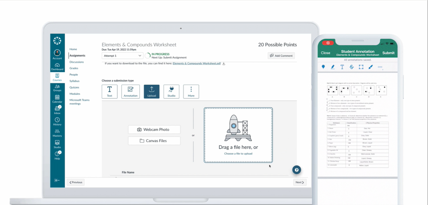 Canvas LMS screenshot - 19 Meilleurs Logiciels de Gestion de Projet pour l’Éducation en 2026