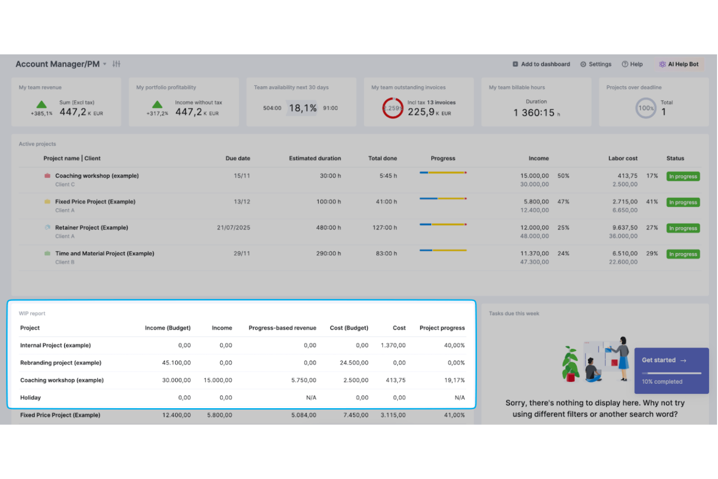 Scoro screenshot - 10 Mejores Software de Gestión de Proyectos Financieros para 2026