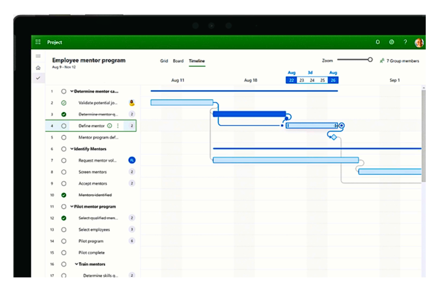 Microsoft Project screenshot - Die 10 besten Softwarelösungen für Finanzprojektmanagement 2026
