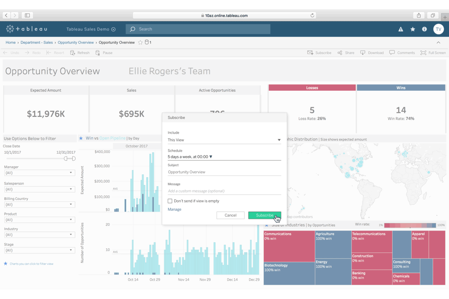 Tableau screenshot - 20 Mejores Software de Reportes para Agencias de Marketing en 2026