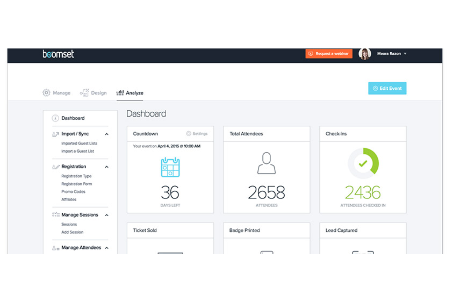 Boomset screenshot - Die 20 besten Softwarelösungen für Event-Projektmanagement 2026