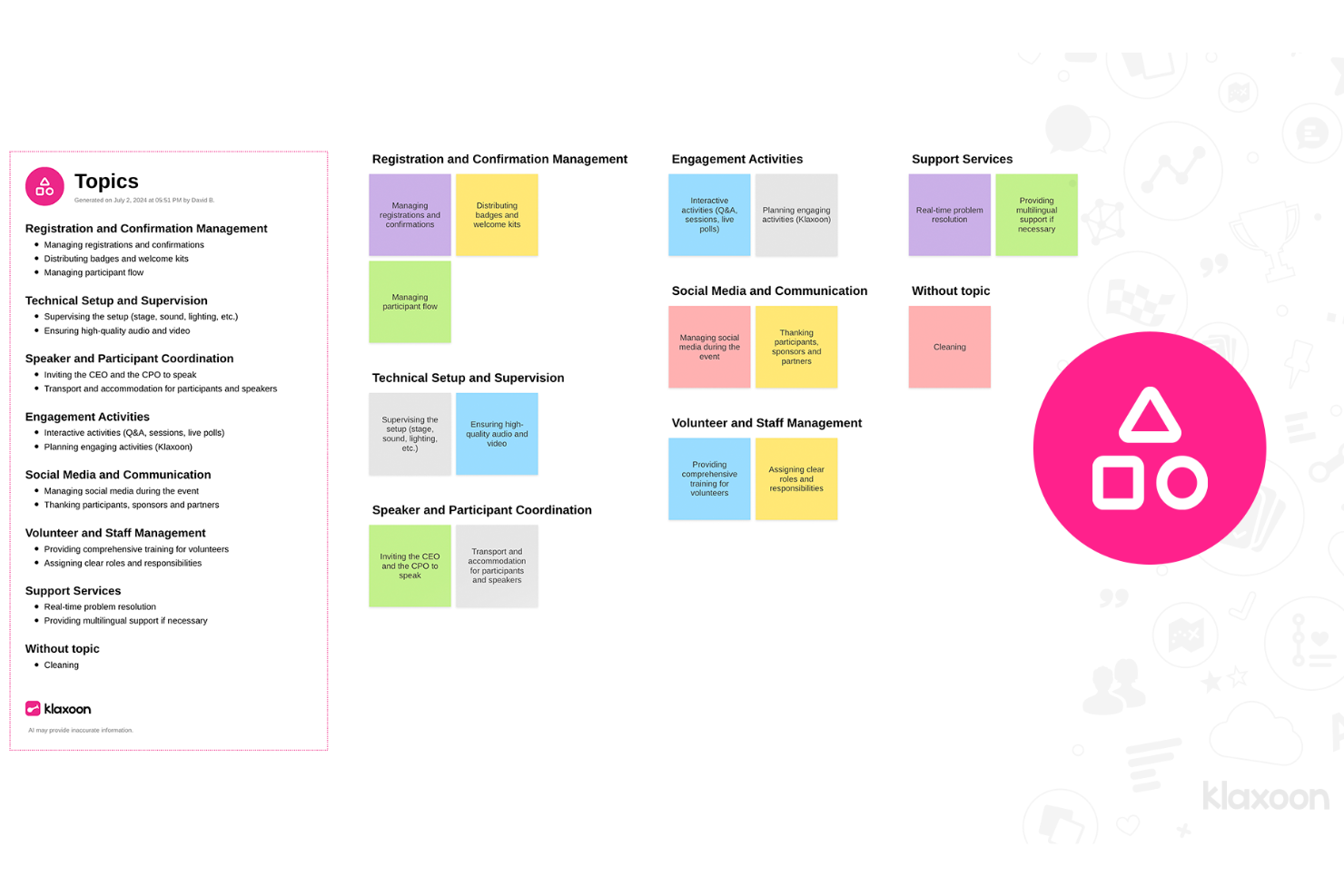 Klaxoon screenshot - 20 Mejores Alternativas a Miro Para la Colaboración en 2026