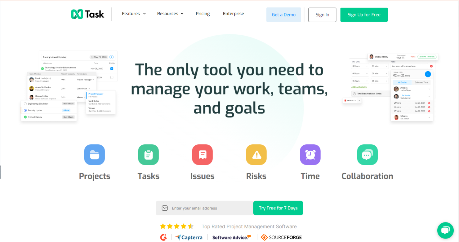 nTask screenshot - 20 Mejores Alternativas a Airtable para 2026