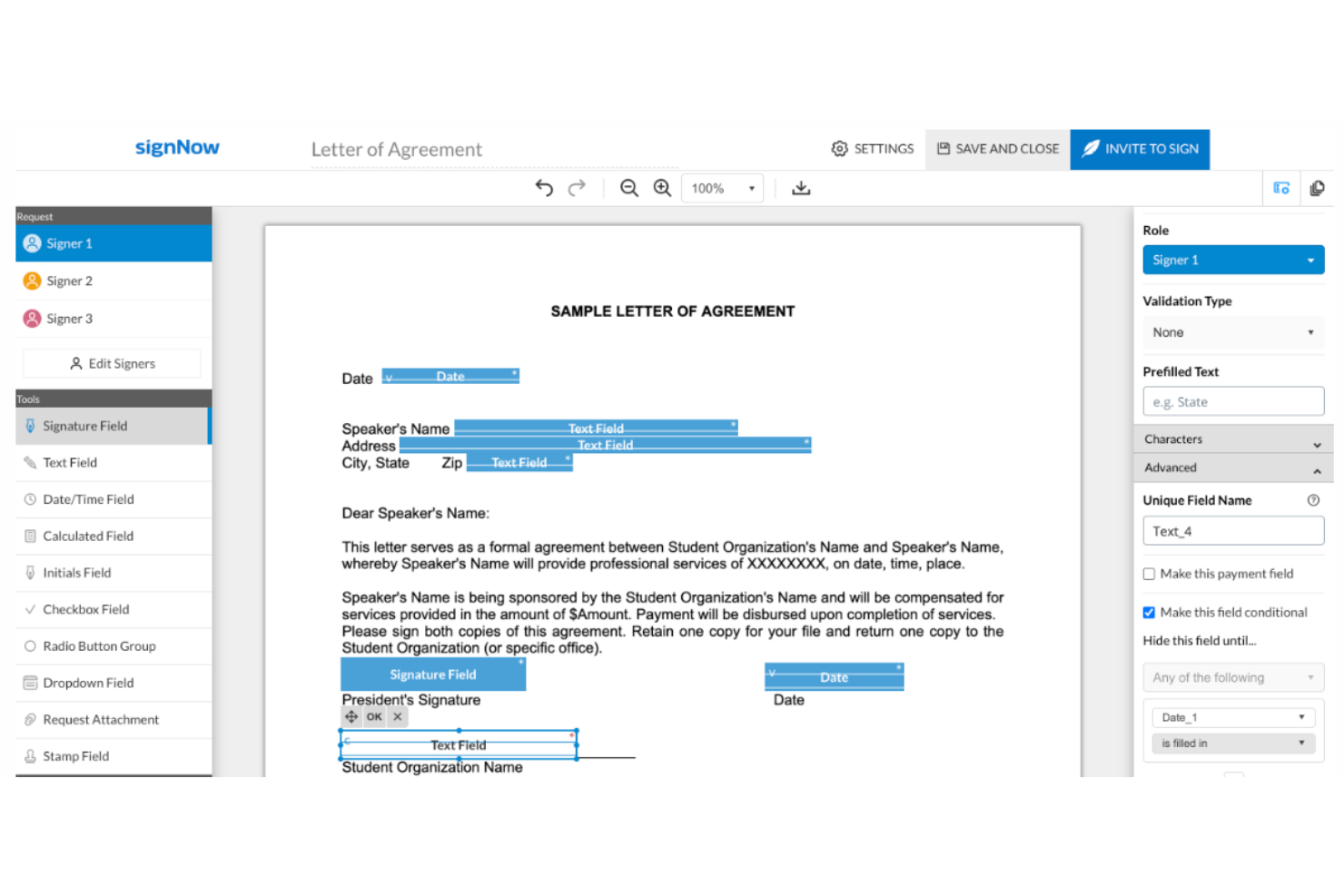 SignNow screenshot - 10 meilleurs logiciels de signature électronique évalués pour 2026