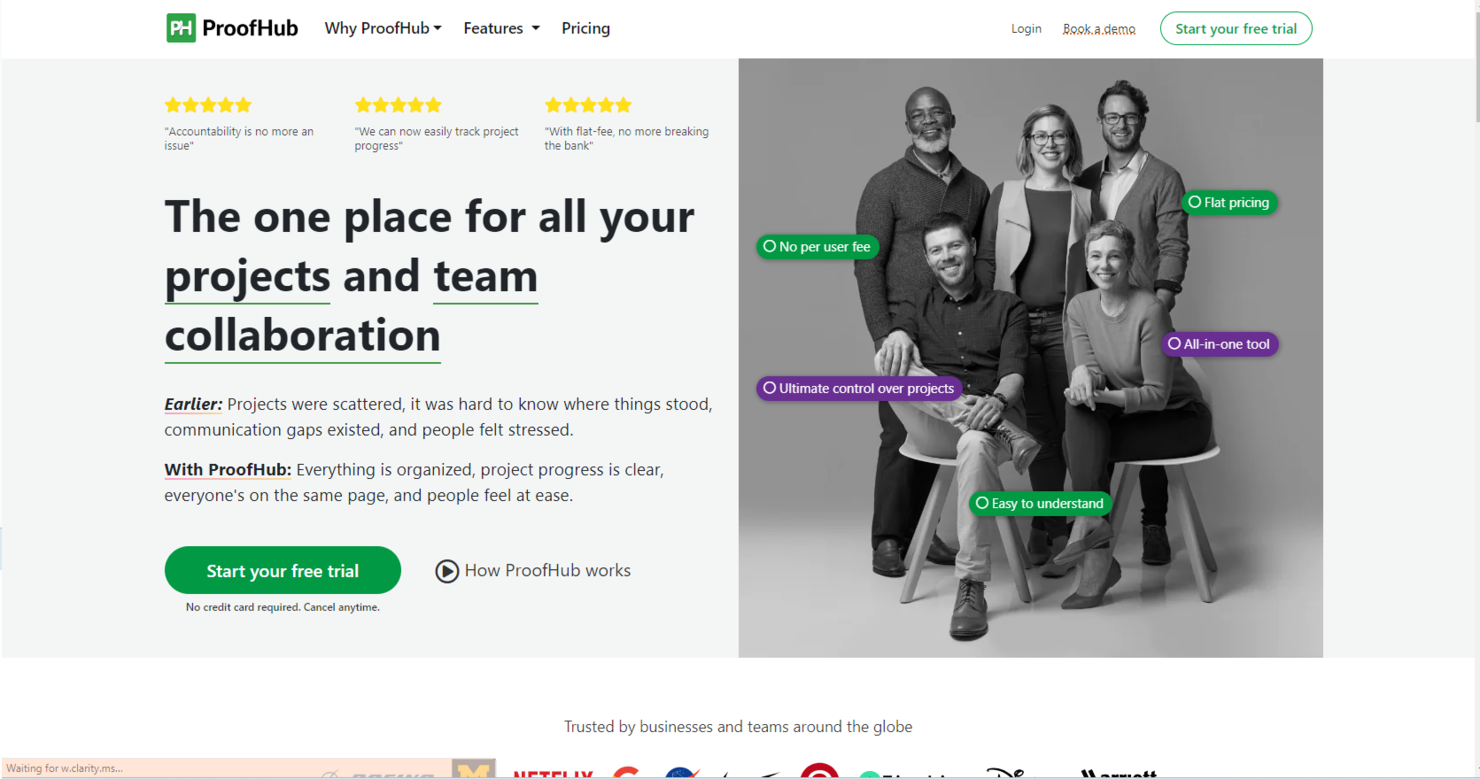 ProofHub screenshot - 20 Mejores Alternativas a Airtable para 2026