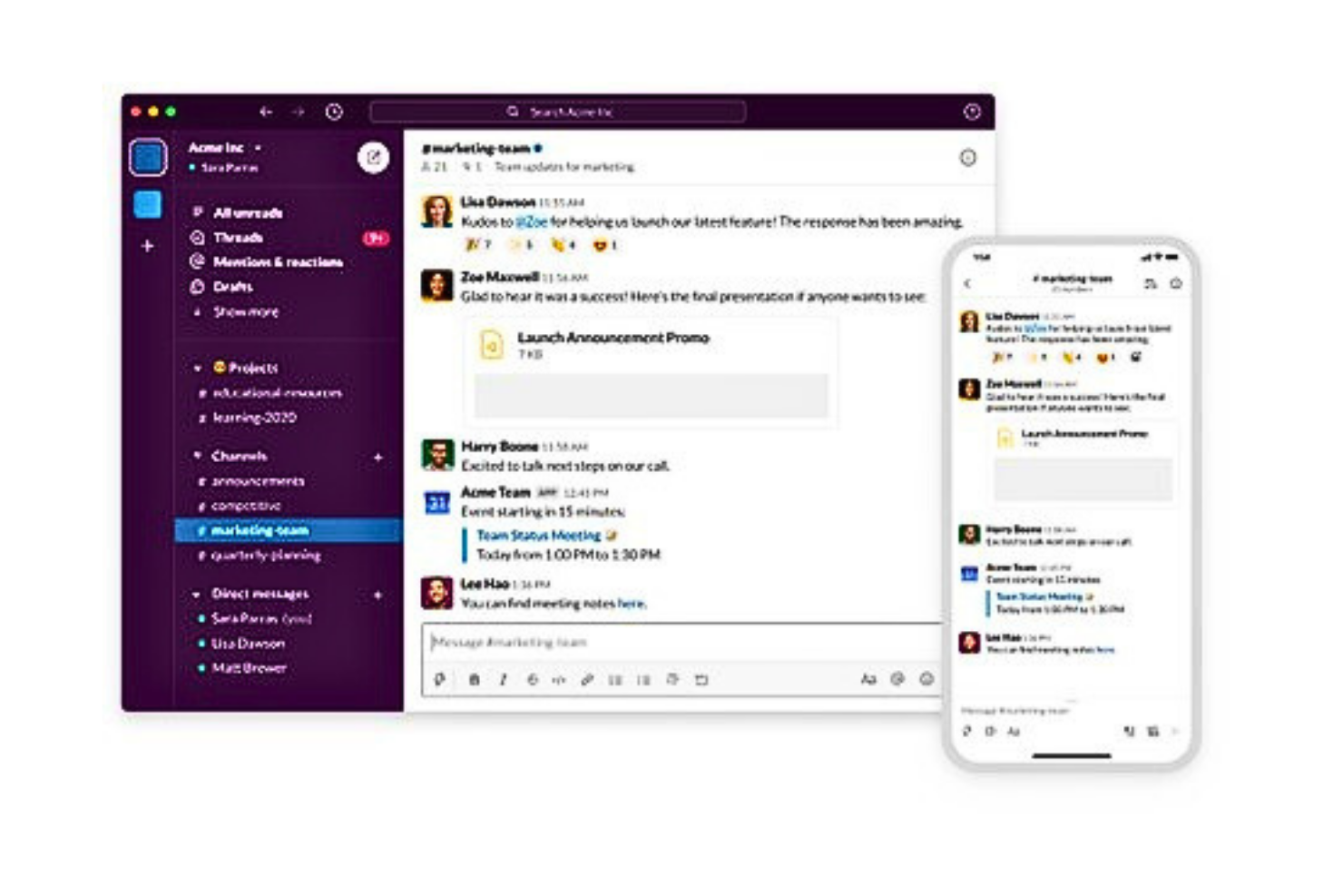 Slack screenshot - Die 10 besten Produktivitätstools im Test für 2026