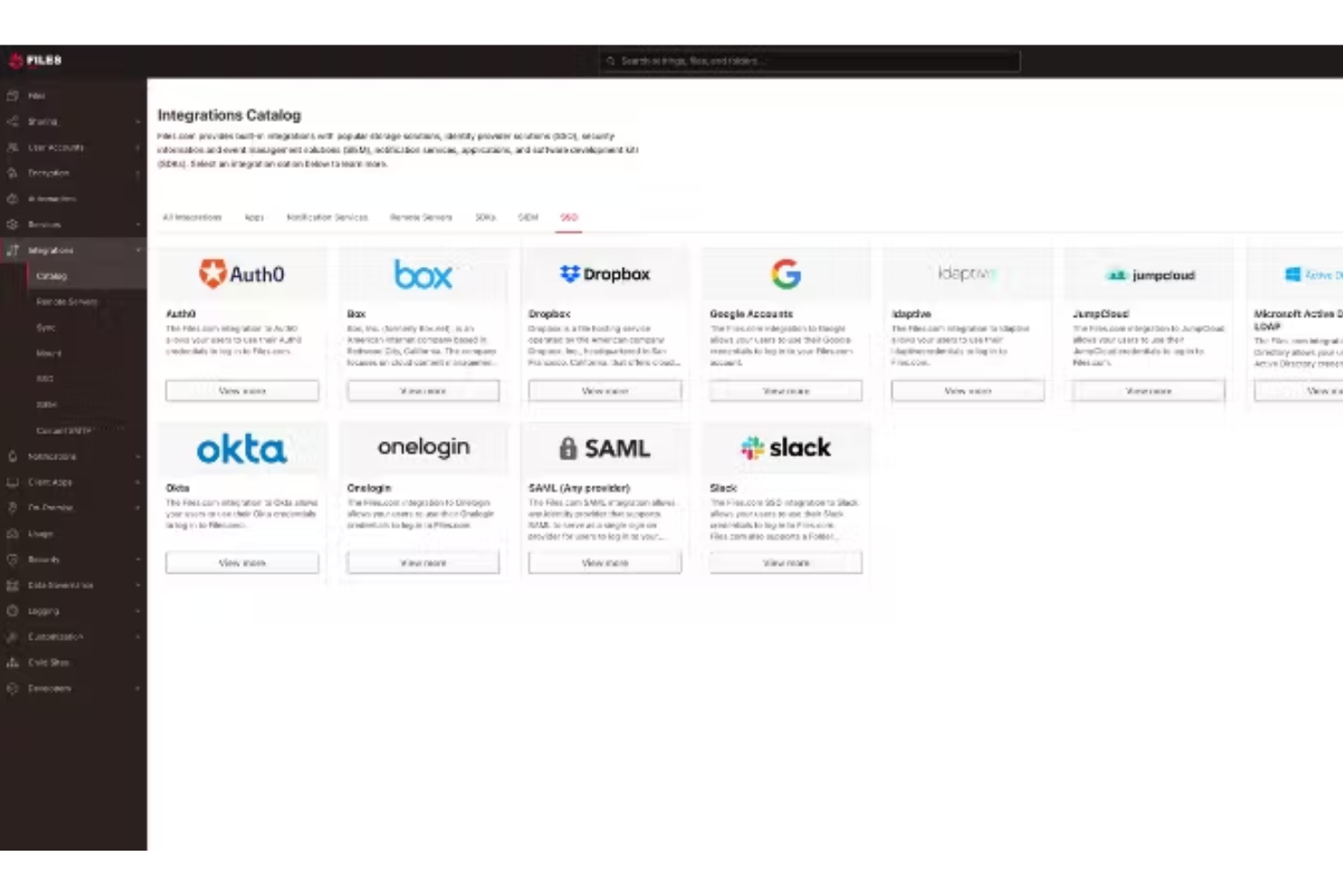Files.com screenshot - 23 mejores programas de intercambio de archivos para transferencias seguras en 2026
