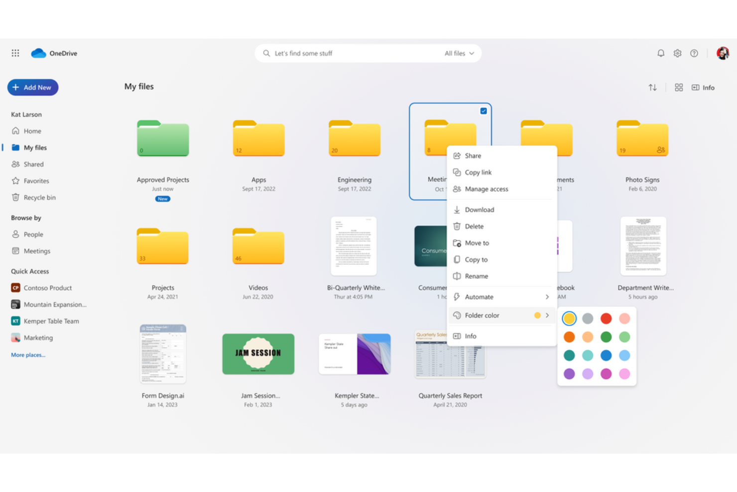 OneDrive screenshot - 23 mejores programas de intercambio de archivos para transferencias seguras en 2026