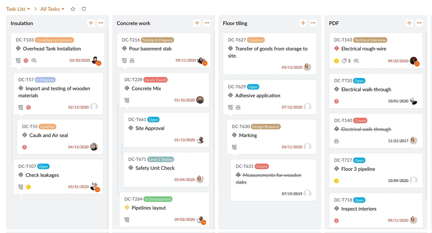 Zoho Projects screenshot - 10 Meilleurs Logiciels de Gestion de Projet Localisés Pour 2026