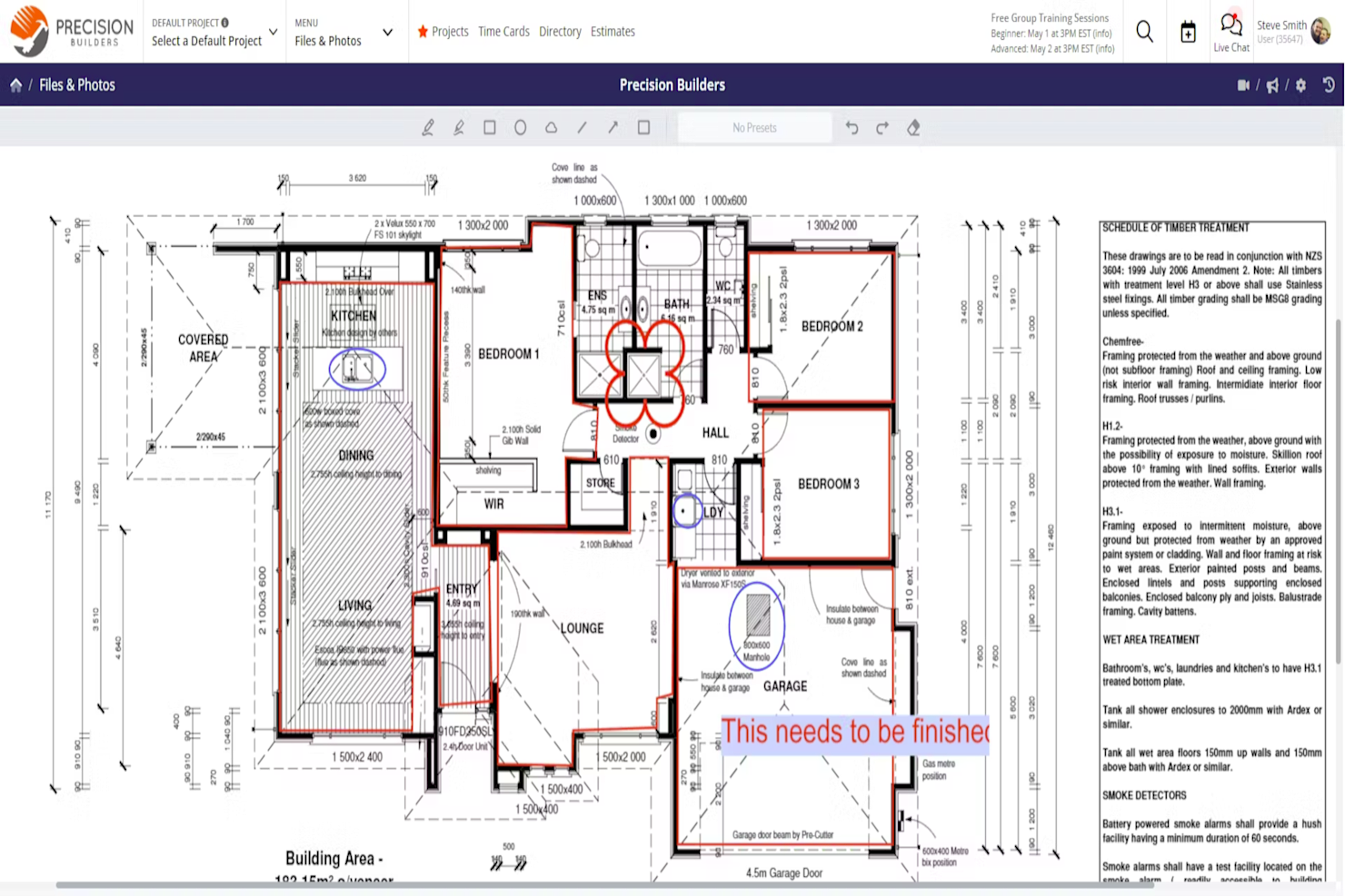 Contractor Foreman screenshot - Las 10 mejores soluciones de software de gestión de proyectos para arquitectos en 2026