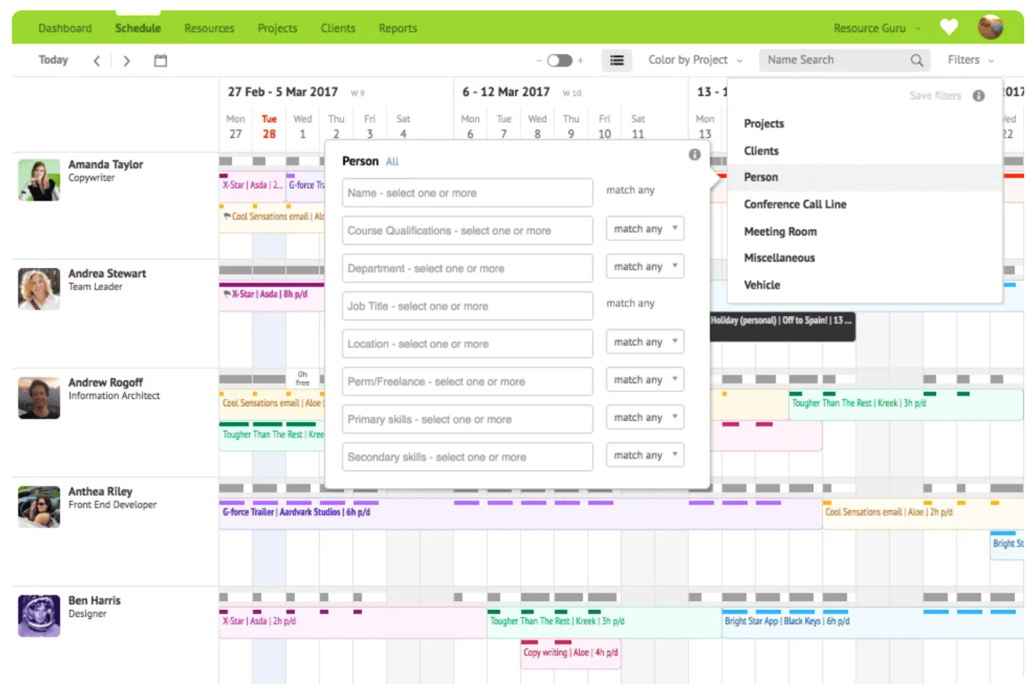 Resource Guru screenshot - Die 20 besten Ressourcenmanagement-Software für Agenturen im Jahr 2026