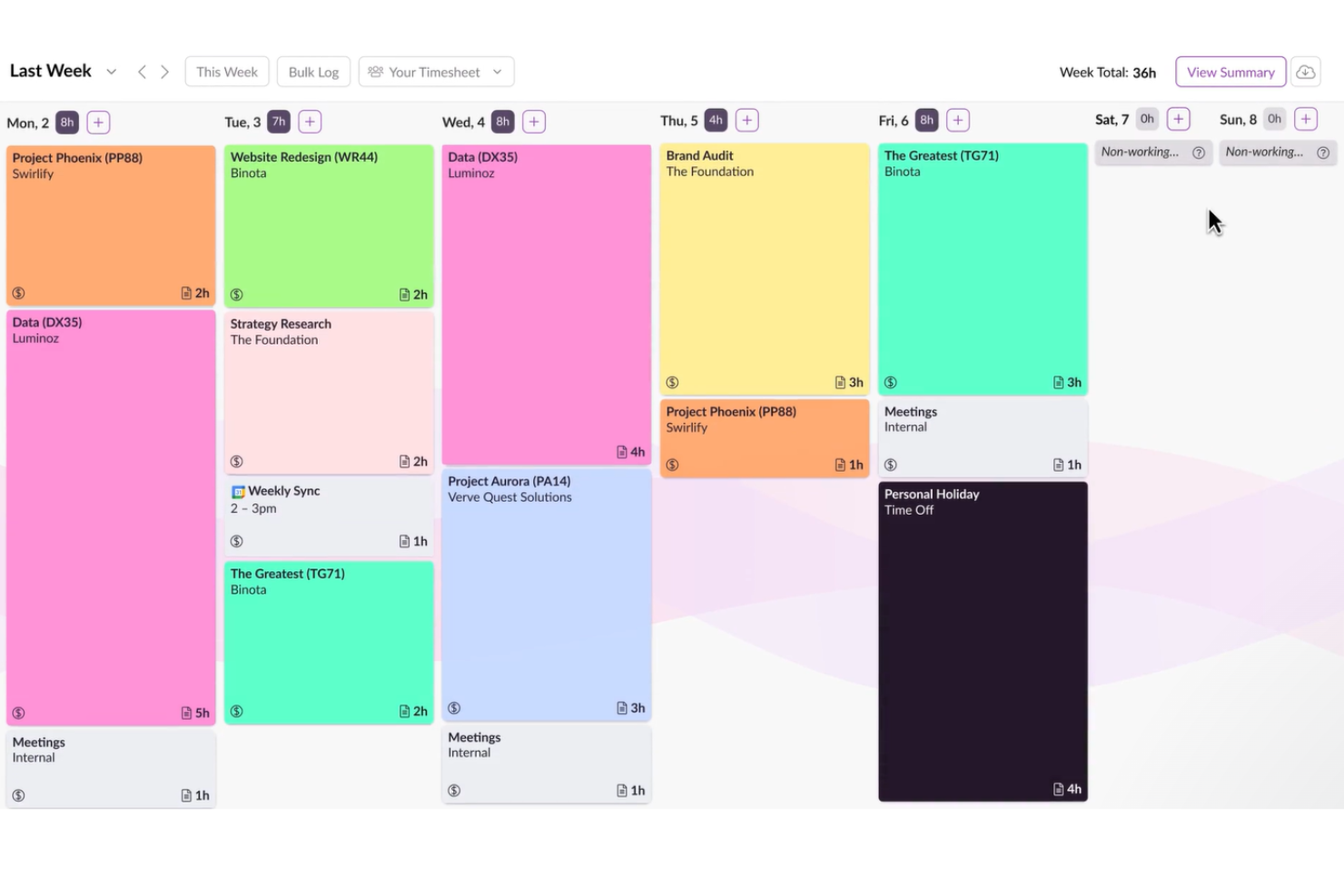 Resource Guru screenshot - 10 mejores programas de seguimiento de tiempo para la productividad en 2026