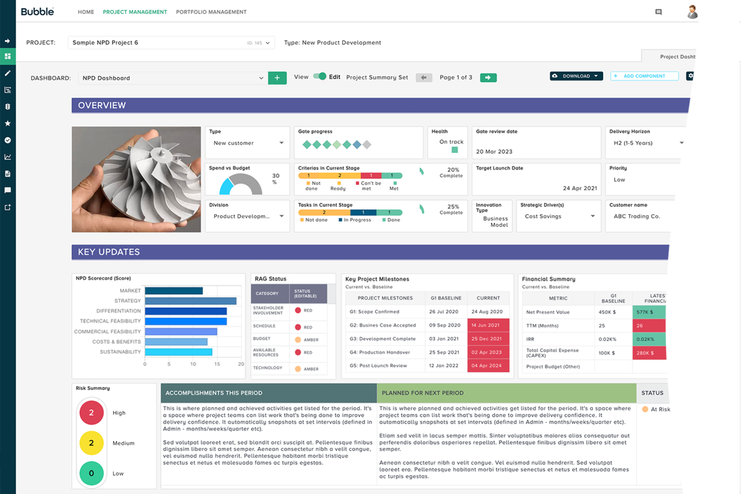 Bubble PPM screenshot - Die 10 besten Projektmanagement-Dashboard-Software-Lösungen für 2026
