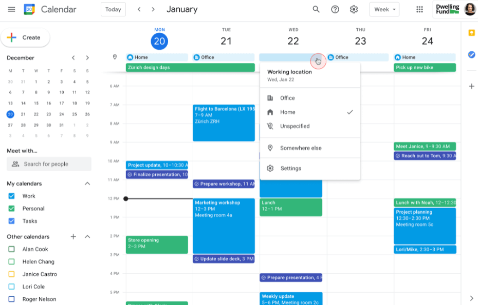 Google Workspace screenshot - 10 Mejores Calendarios de Gestión de Proyectos que Probé en 2026