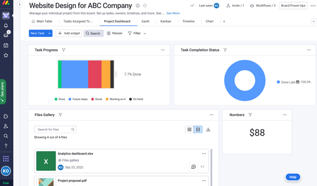 monday.com screenshot - 10 Meilleurs Outils de Gestion de Portefeuille de Projets (PPM) en 2026