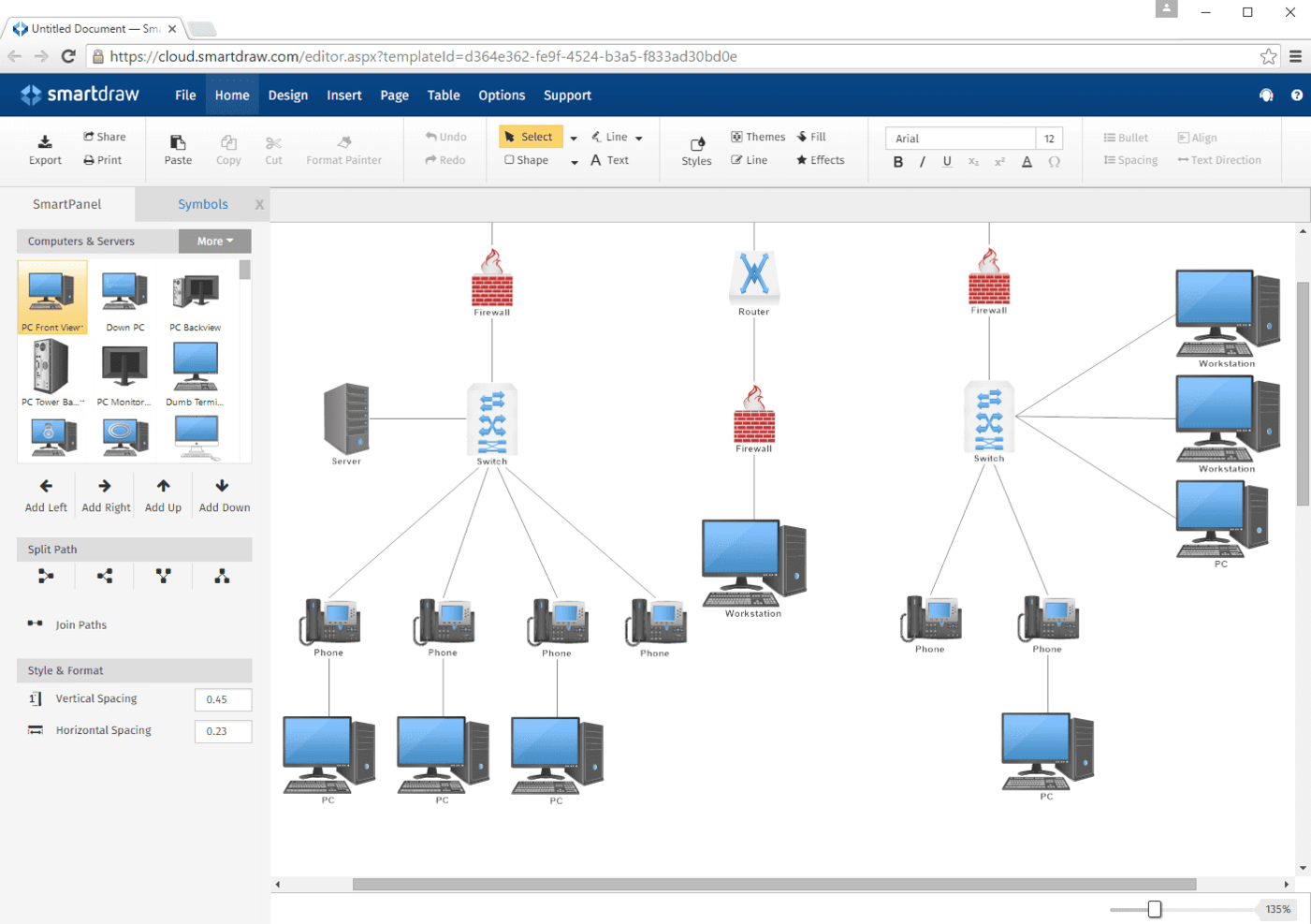SmartDraw screenshot - 10 meilleurs logiciels de cartographie mentale pour les équipes en 2026