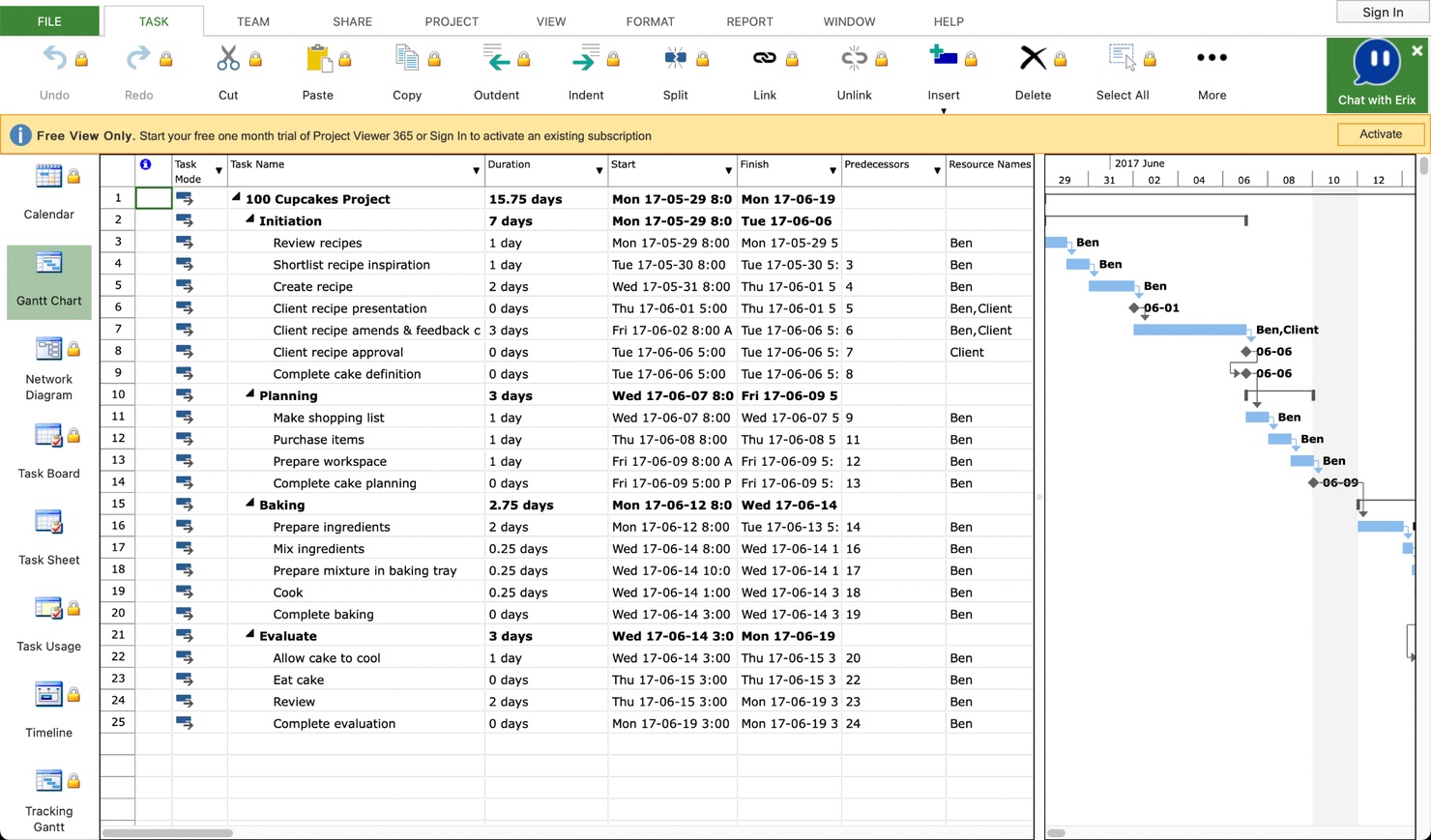 Project Viewer 365 screenshot - 15 Beste Microsoft Project Viewer Software Im Test Für 2026