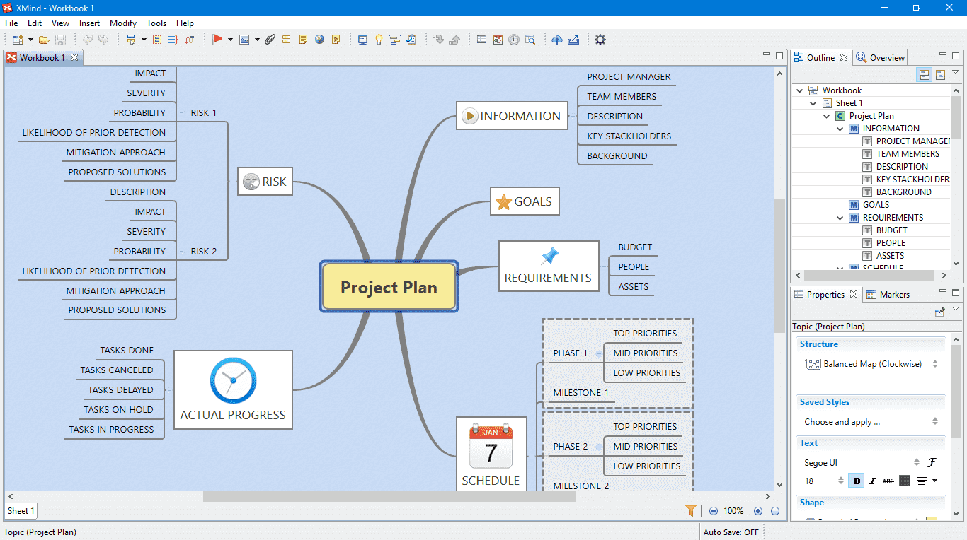 Xmind screenshot - 10 beste Mindmapping-Software für Teams im Jahr 2026