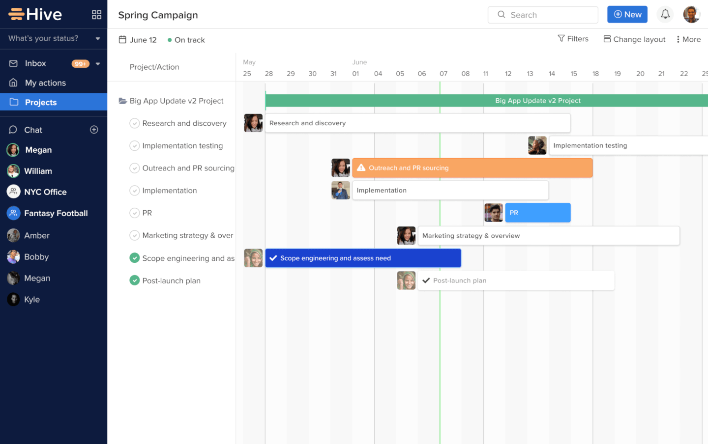 Hive screenshot - Las 10 mejores alternativas a Microsoft Project para GP en 2026