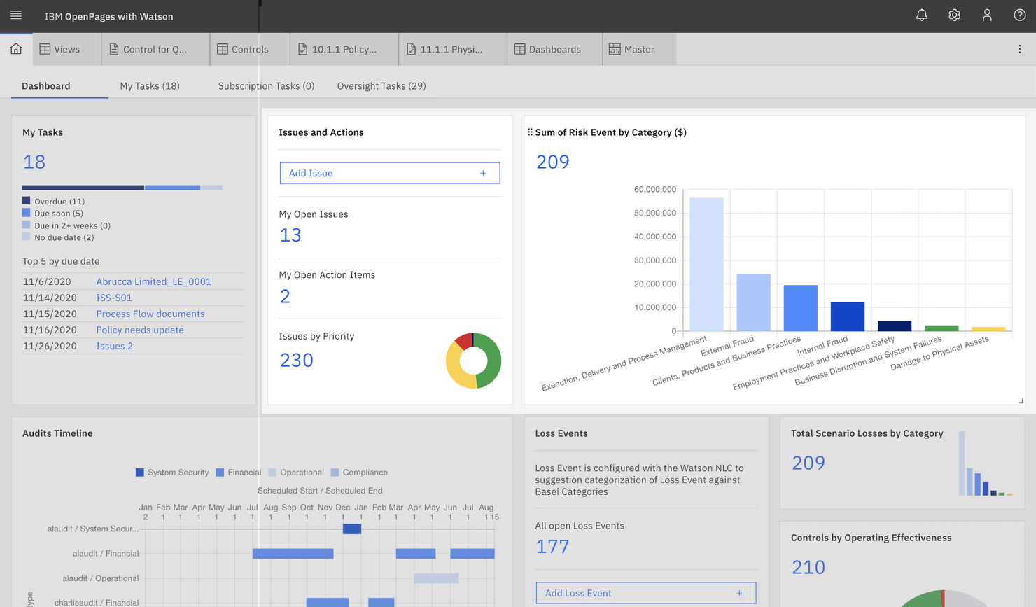 IBM OpenPages screenshot - 10 Meilleurs Outils et Plateformes GRC Passés en Revue pour 2026