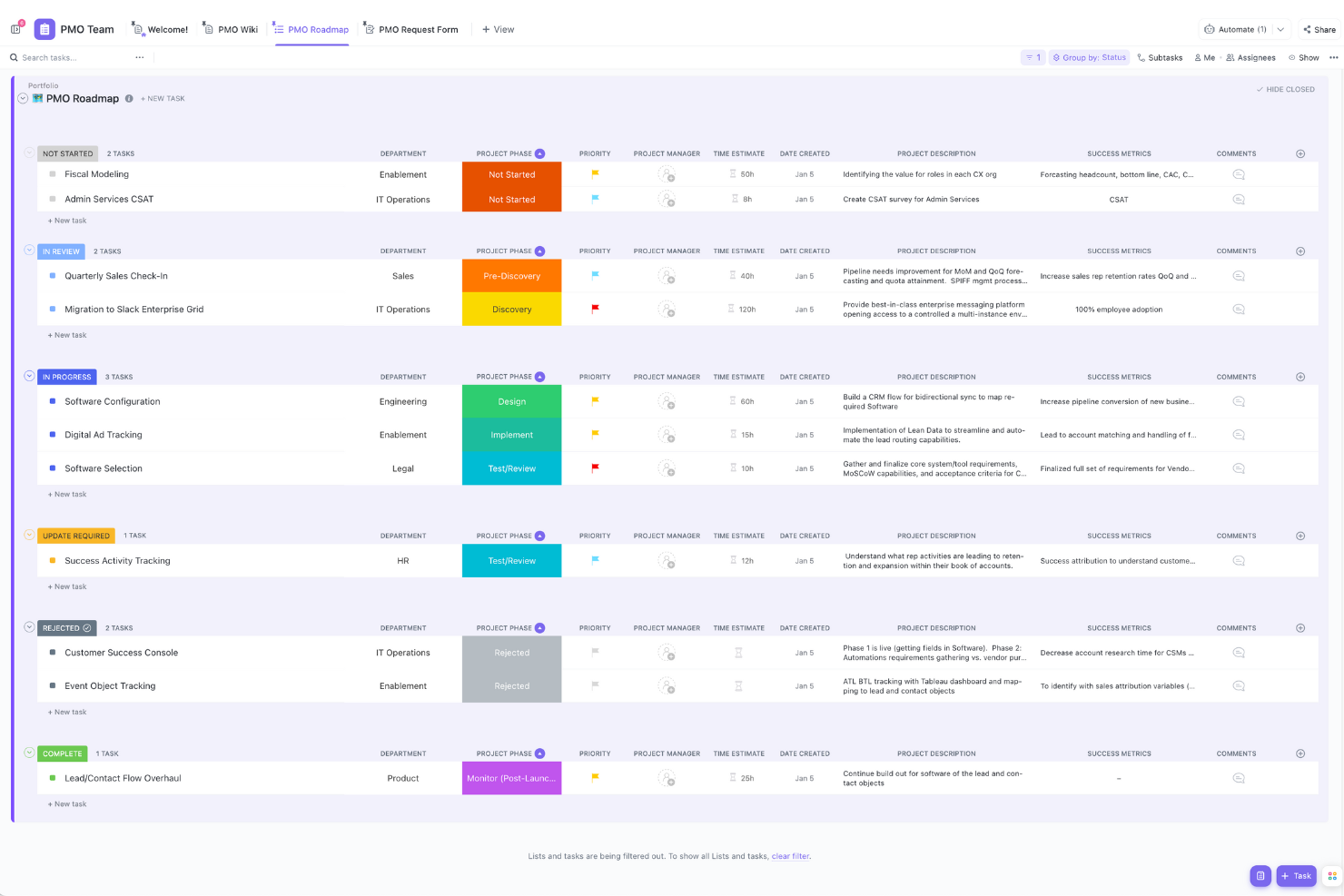 ClickUp screenshot - 10 beste kostenlose Projektmanagement-Software im Test für 2026
