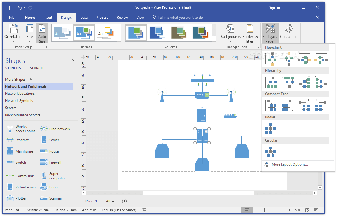 Visio screenshot - 10 meilleurs logiciels de création d’organigrammes en ligne évalués pour 2026