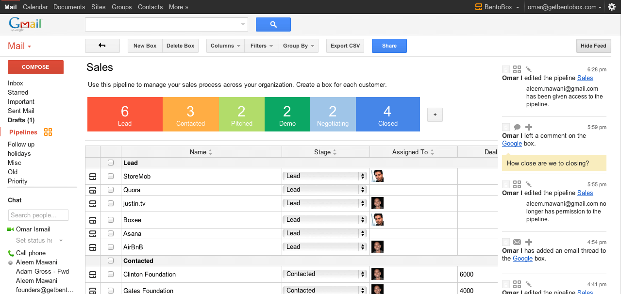 Streak screenshot - 10 meilleurs logiciels de base de données clients et de gestion des clients pour 2026