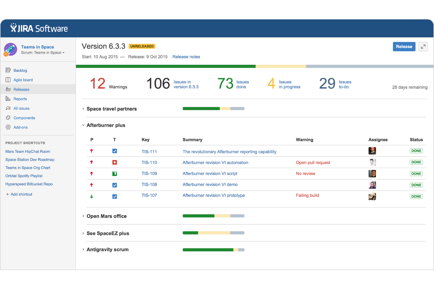 Jira screenshot - 10 meilleurs outils BPM pour augmenter l’efficacité opérationnelle en 2026