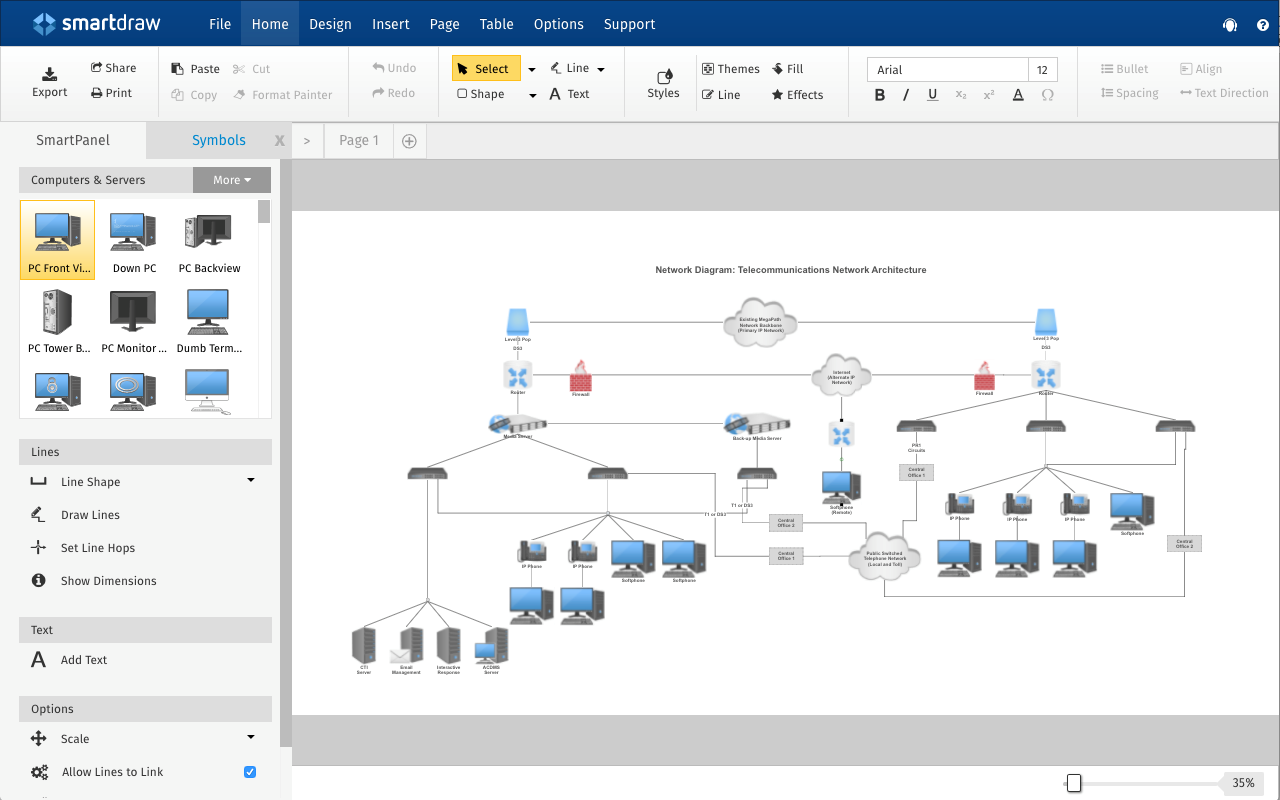 SmartDraw screenshot - 20 Beste Workflow-Diagramm-Software Für Prozessabbildung 2026
