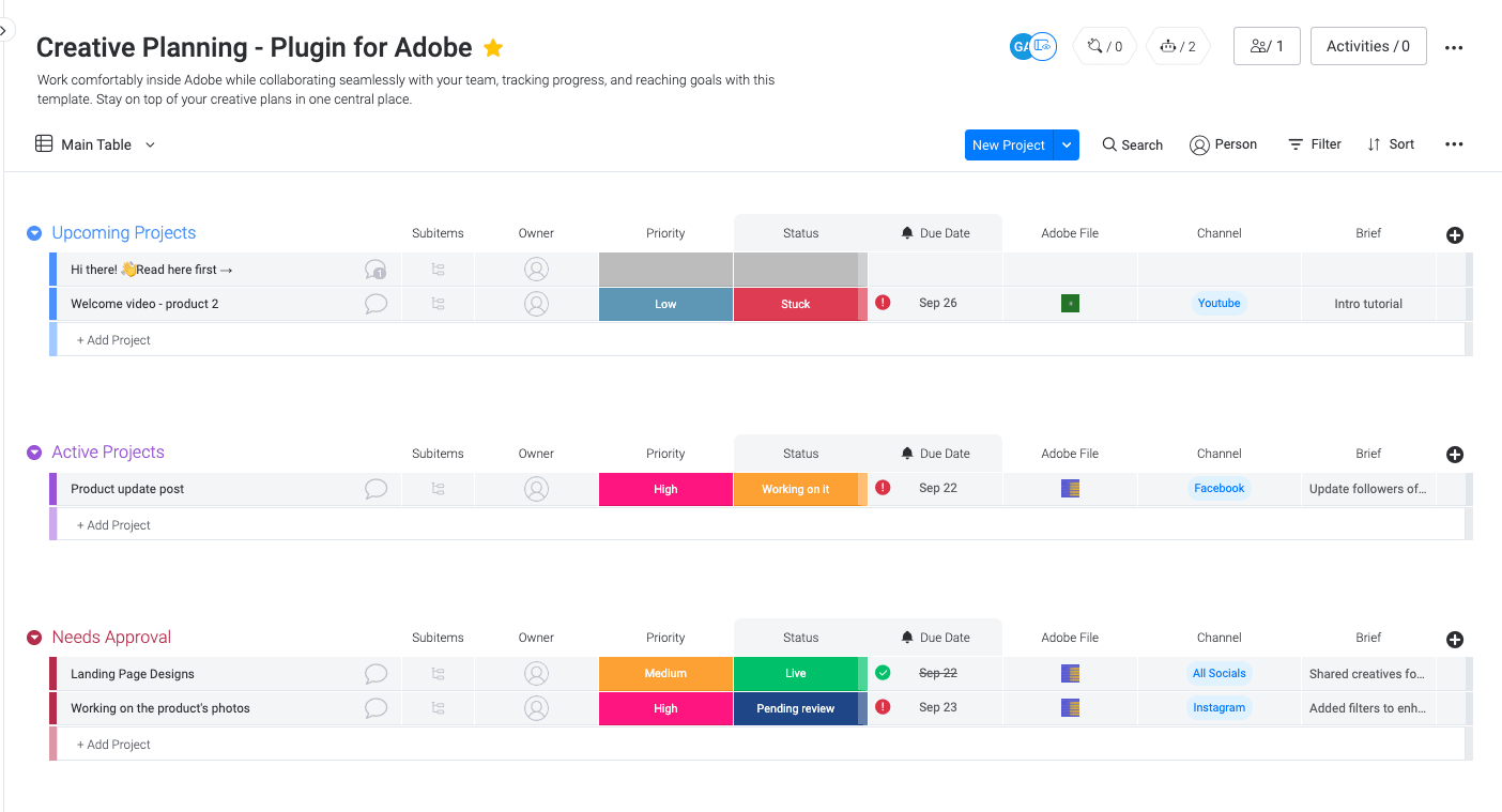 monday.com screenshot - Las 10 Mejores Aplicaciones de Flujo de Trabajo Que He Probado en 2026