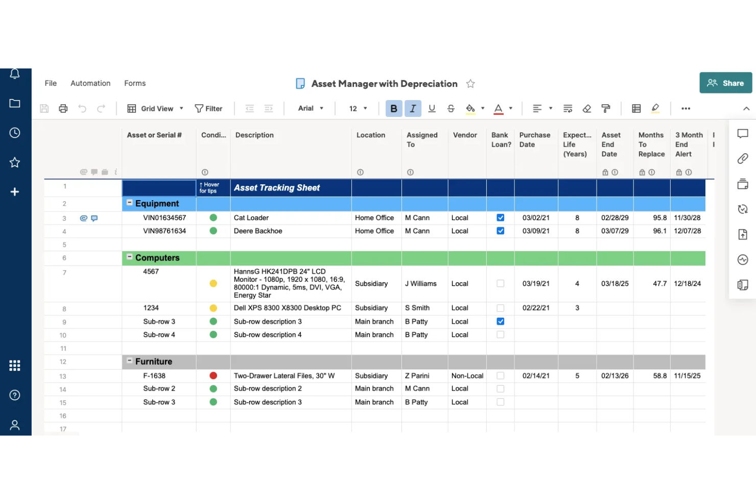 Smartsheet screenshot - Ich habe 10 Aufgabenmanagement-Softwares getestet: Das funktioniert 2026 wirklich