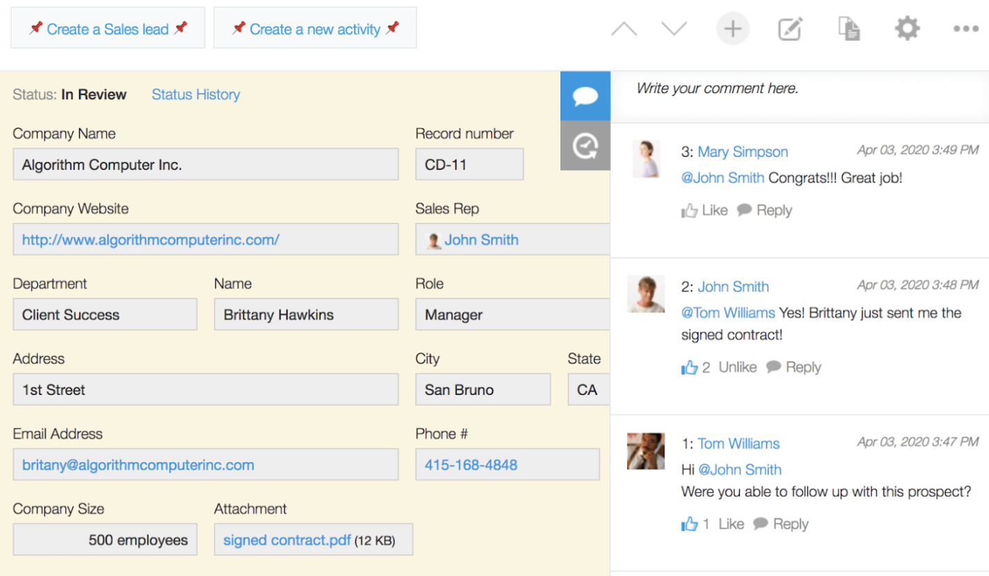 Kintone screenshot - Las 10 Mejores Alternativas a Smartsheet Que He Probado En 2026