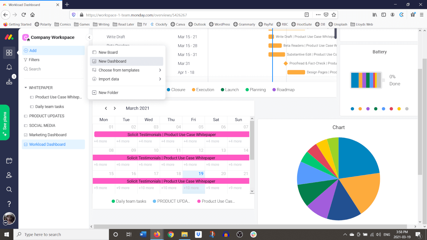 monday.com screenshot - Las 10 Mejores Alternativas a Smartsheet Que He Probado En 2026