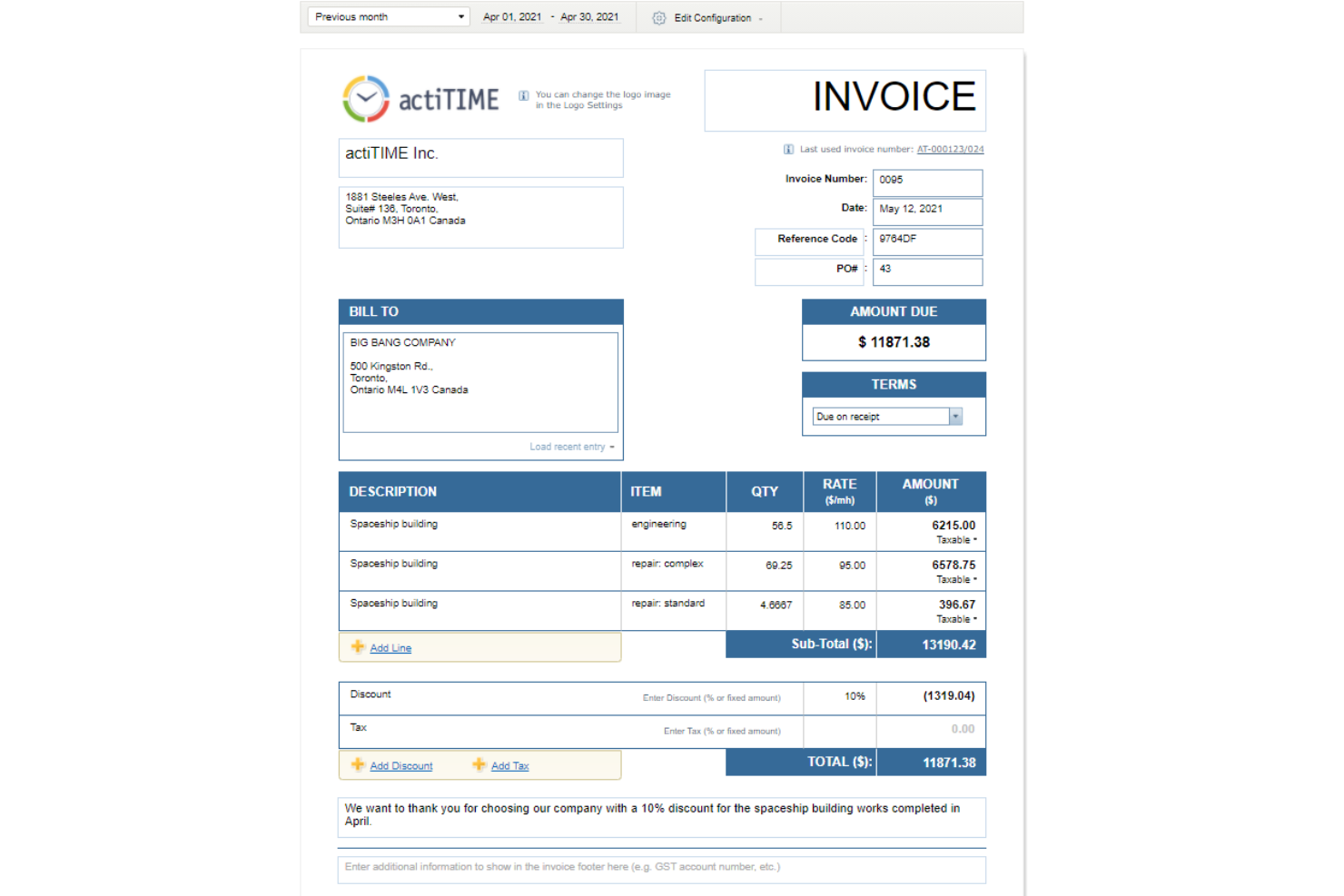 actiTIME screenshot - Die 10 besten Projektmanagement-Softwares mit Rechnungsstellung für 2026