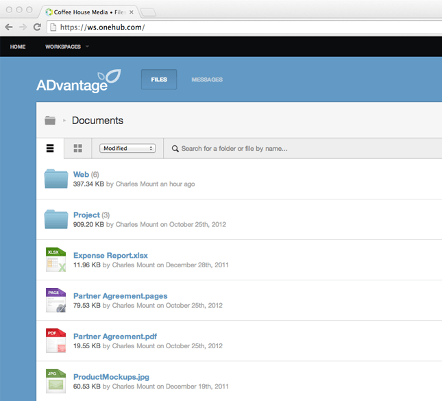 OneHub screenshot - 10 meilleurs outils de gestion de projet avec portails clients