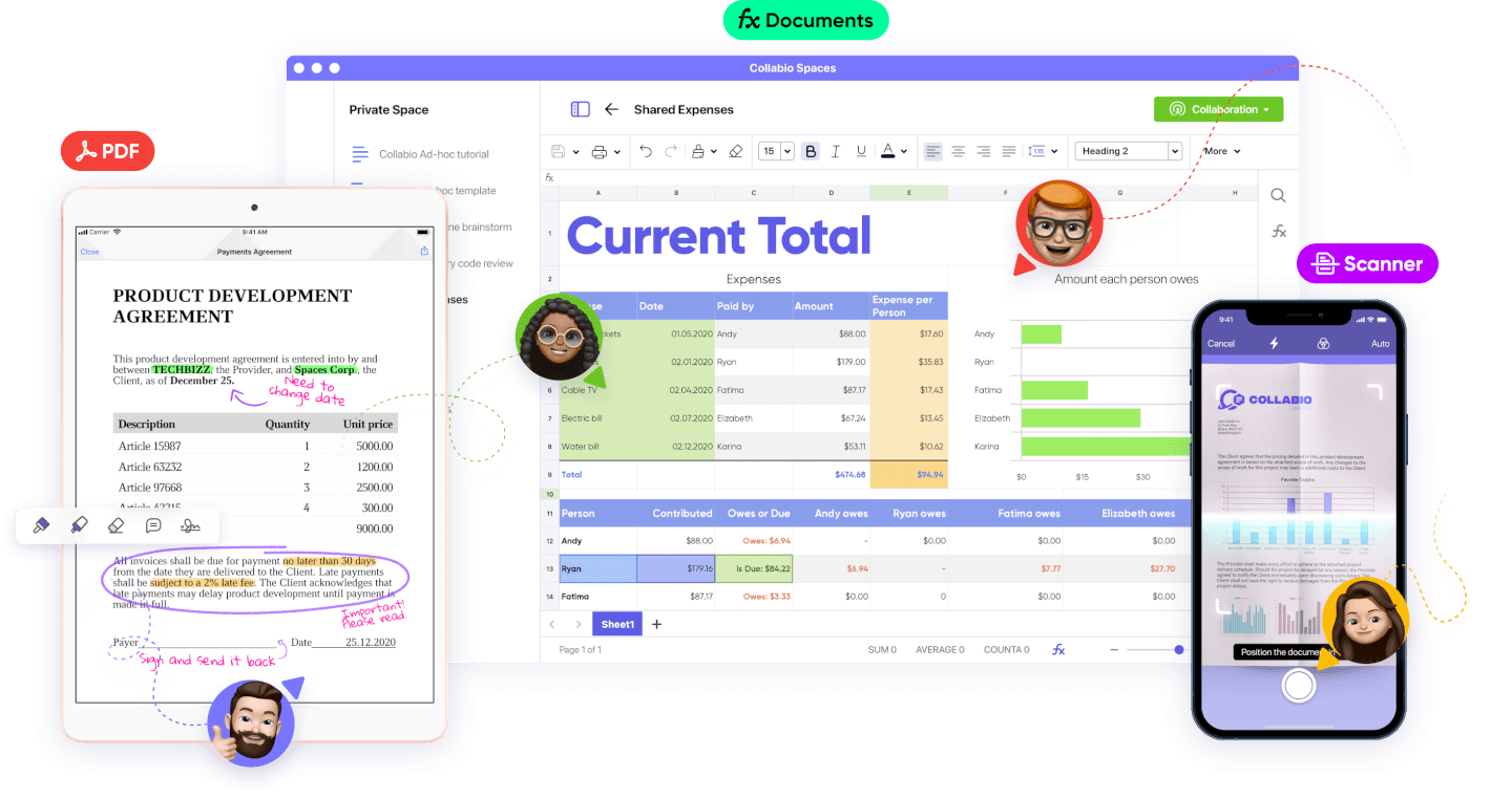 Collabio Spaces screenshot - J’ai testé 10 applications de productivité en 2026 : Mes meilleurs choix
