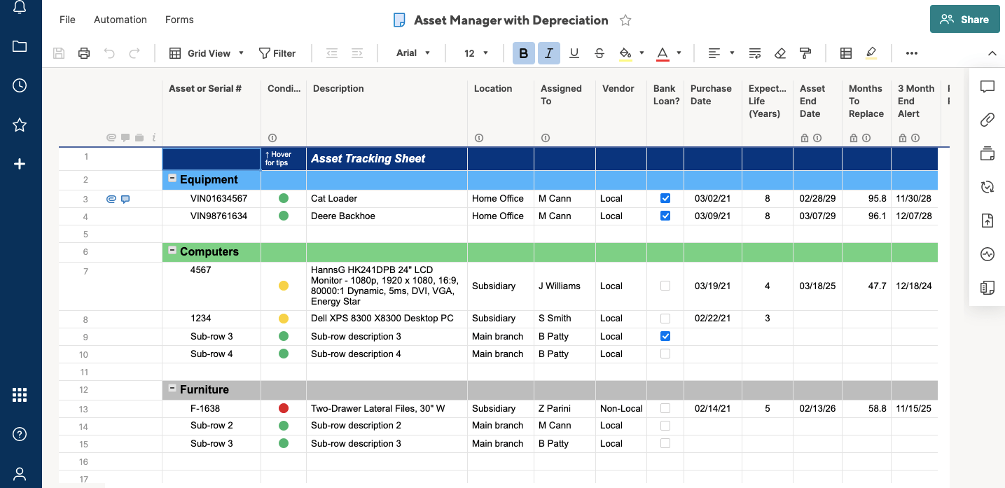 Smartsheet screenshot - Die 20 besten monday.com-Alternativen für Projektteams im Jahr 2026