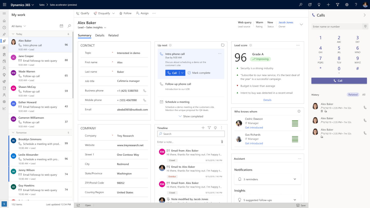 Microsoft Dynamics 365 screenshot - 30 Beste ERP-Softwarelösungen Für Unternehmen im Jahr 2026