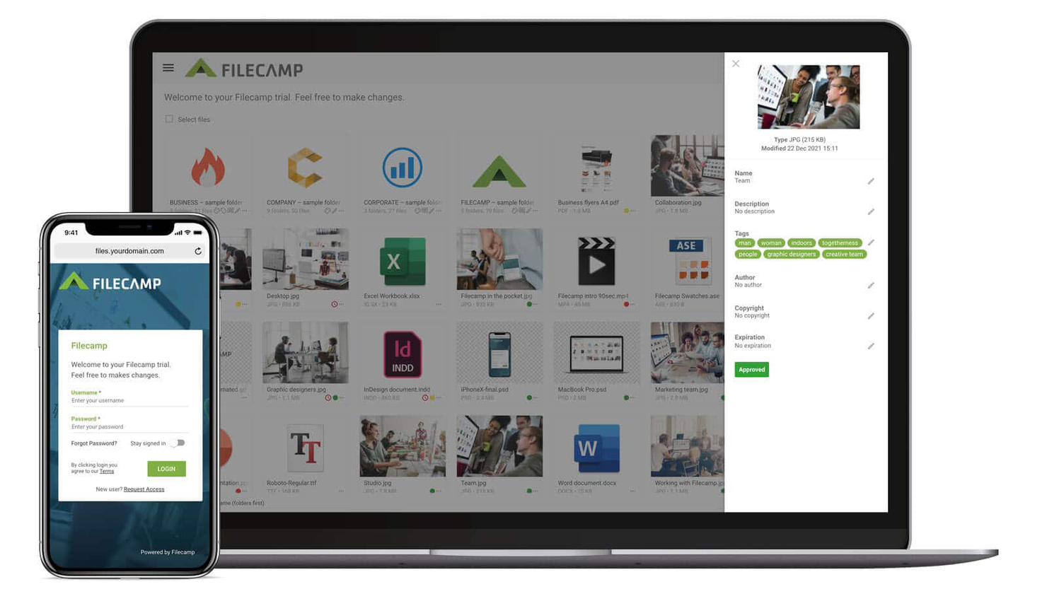 Filecamp screenshot - 29 Beste Enterprise-DAM-Software für 2026