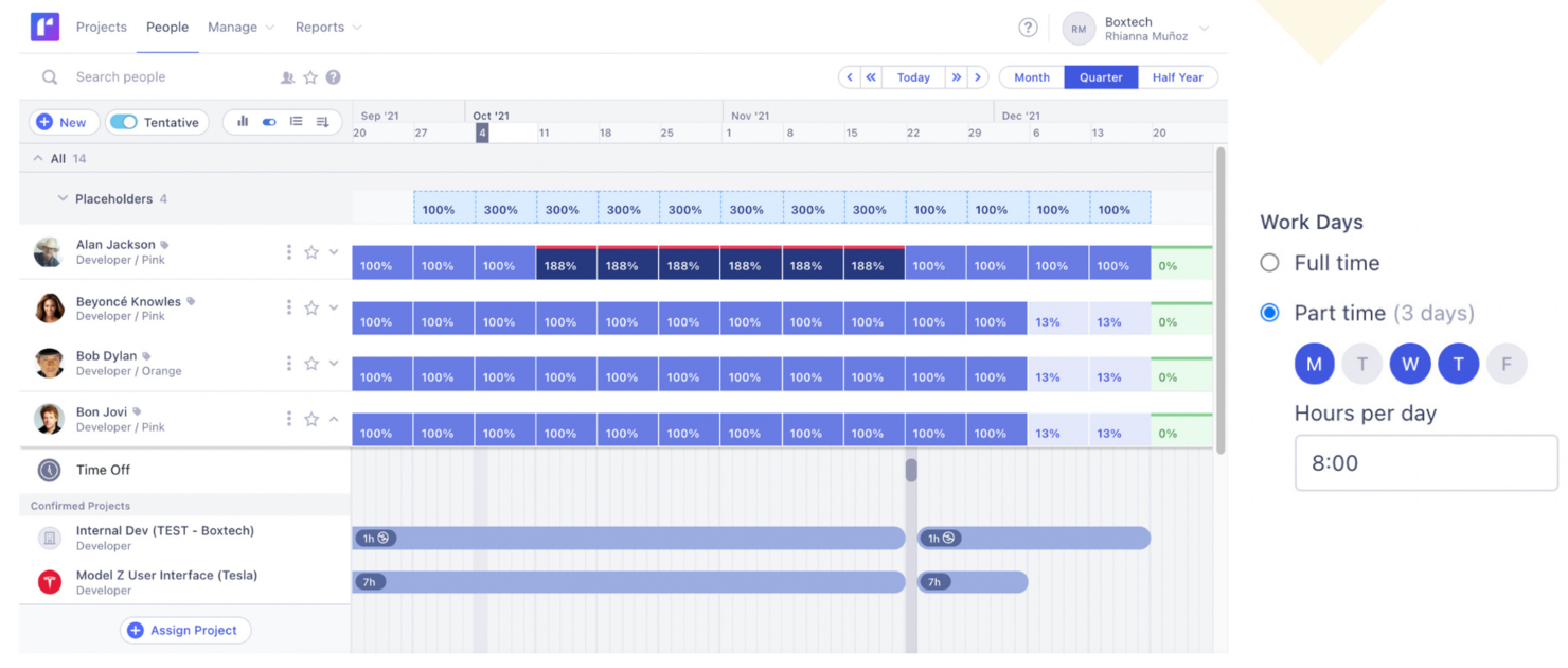Runn screenshot - 10 Mejores Opciones de Software para la Planificación de Capacidad en 2026