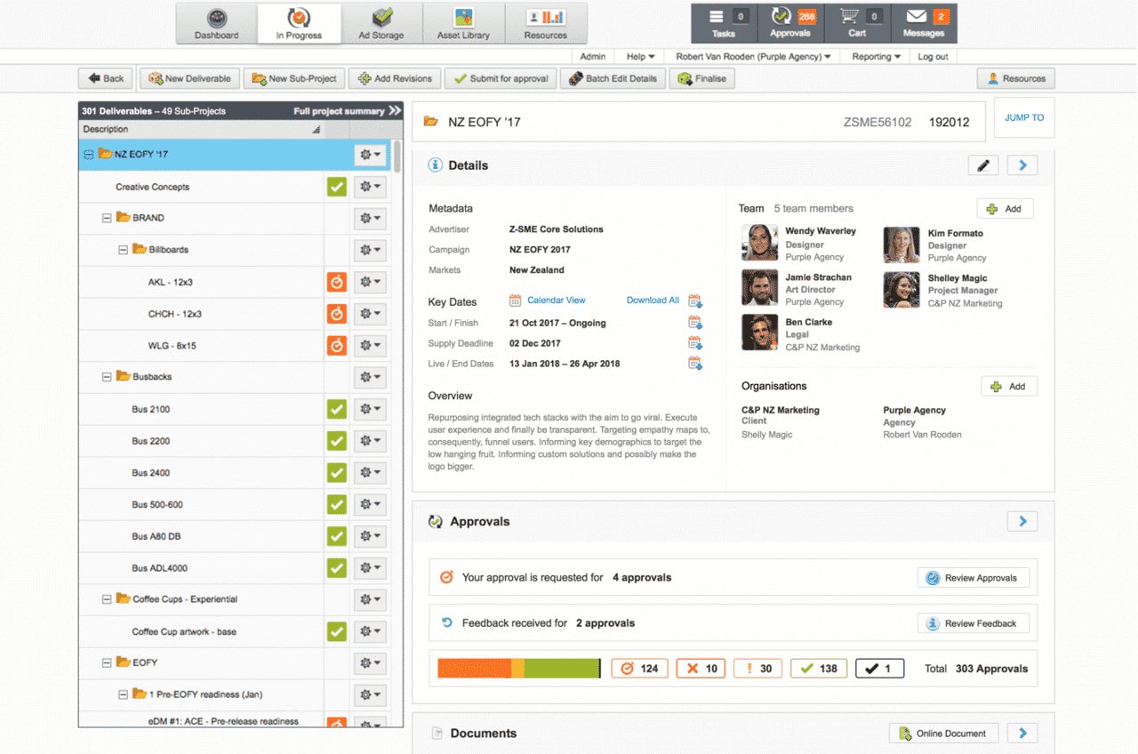 Admation screenshot - 10 meilleurs logiciels pour agences publicitaires pour la gestion en 2026