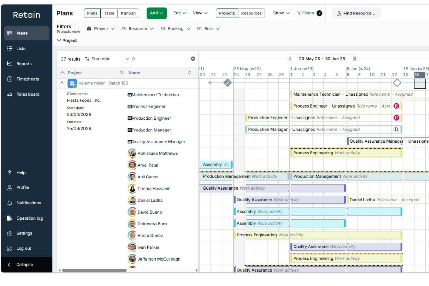 Retain screenshot - 10 Meilleurs Logiciels de Gestion des Ressources d’Entreprise pour 2026
