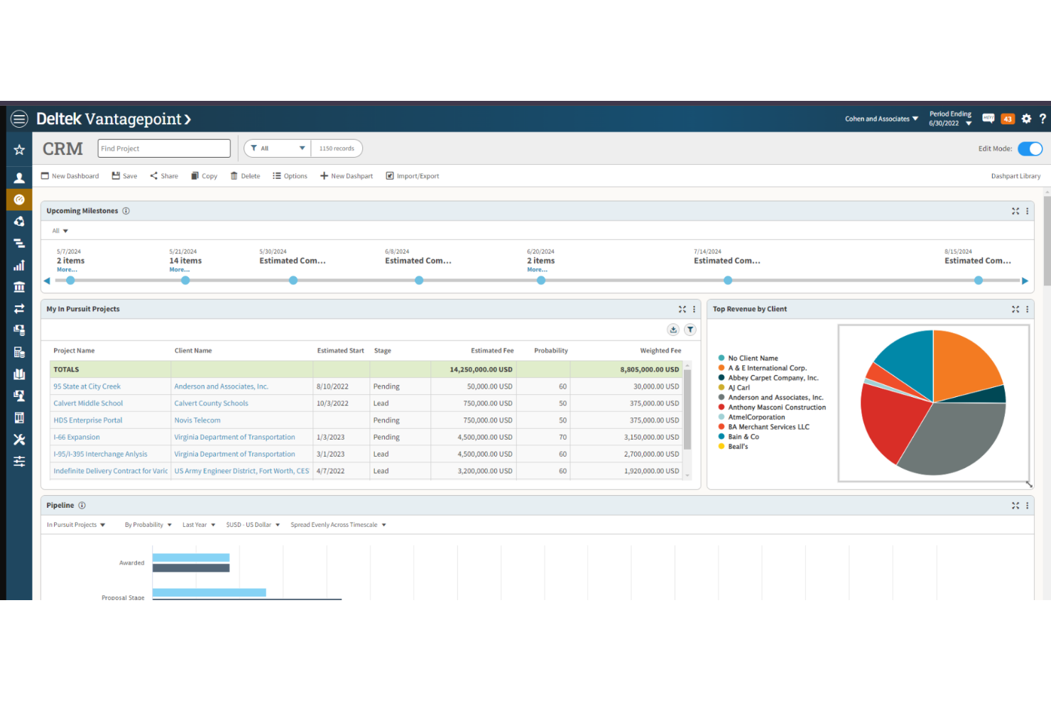Deltek Vantagepoint screenshot - Los 20 Mejores Software de Consultoría en 2026